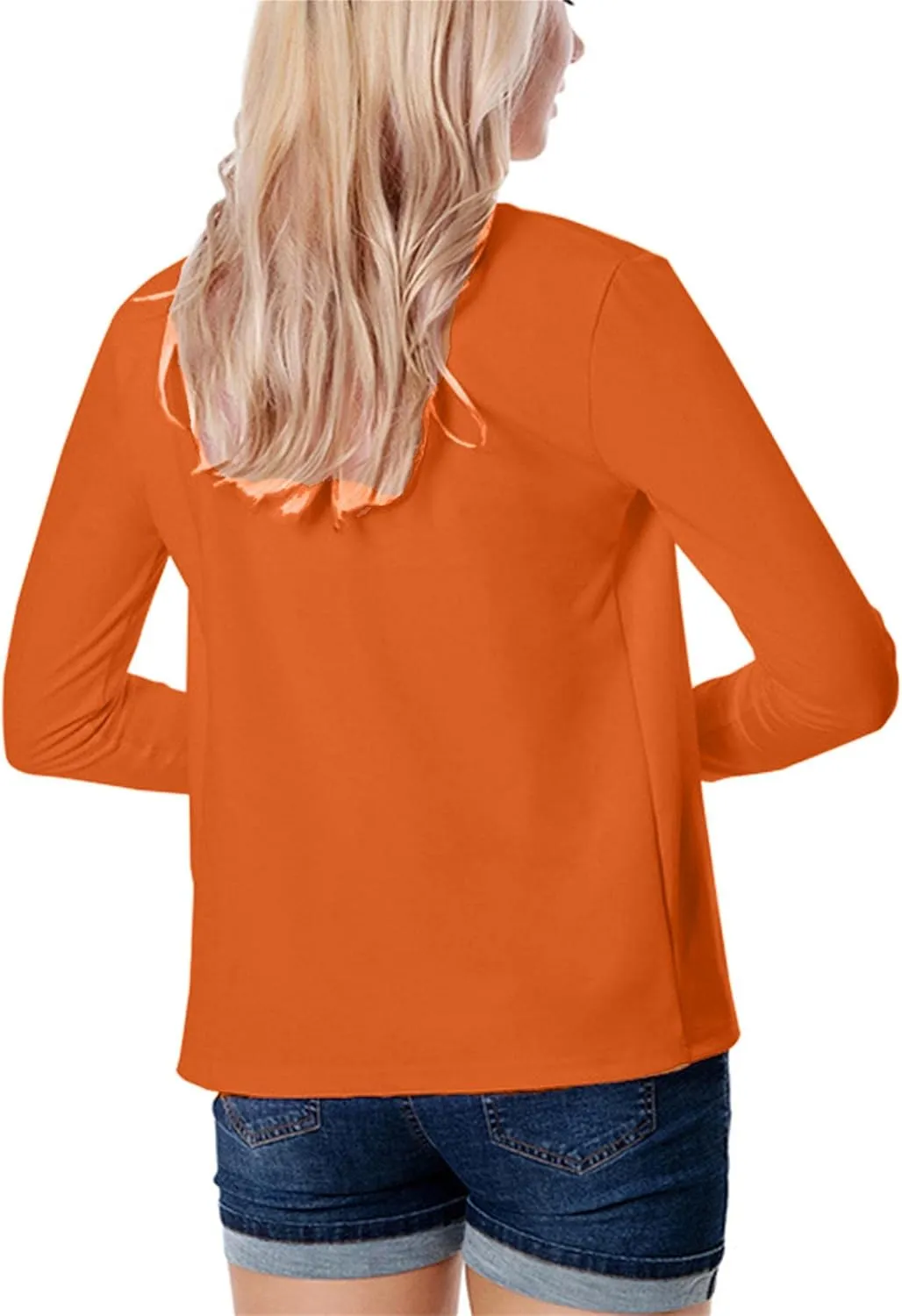 BOFETA Women Lightweight Long Sleeve Blazer Casual Open Front Business Blazer Notched Collar Slim Work Office Blazer