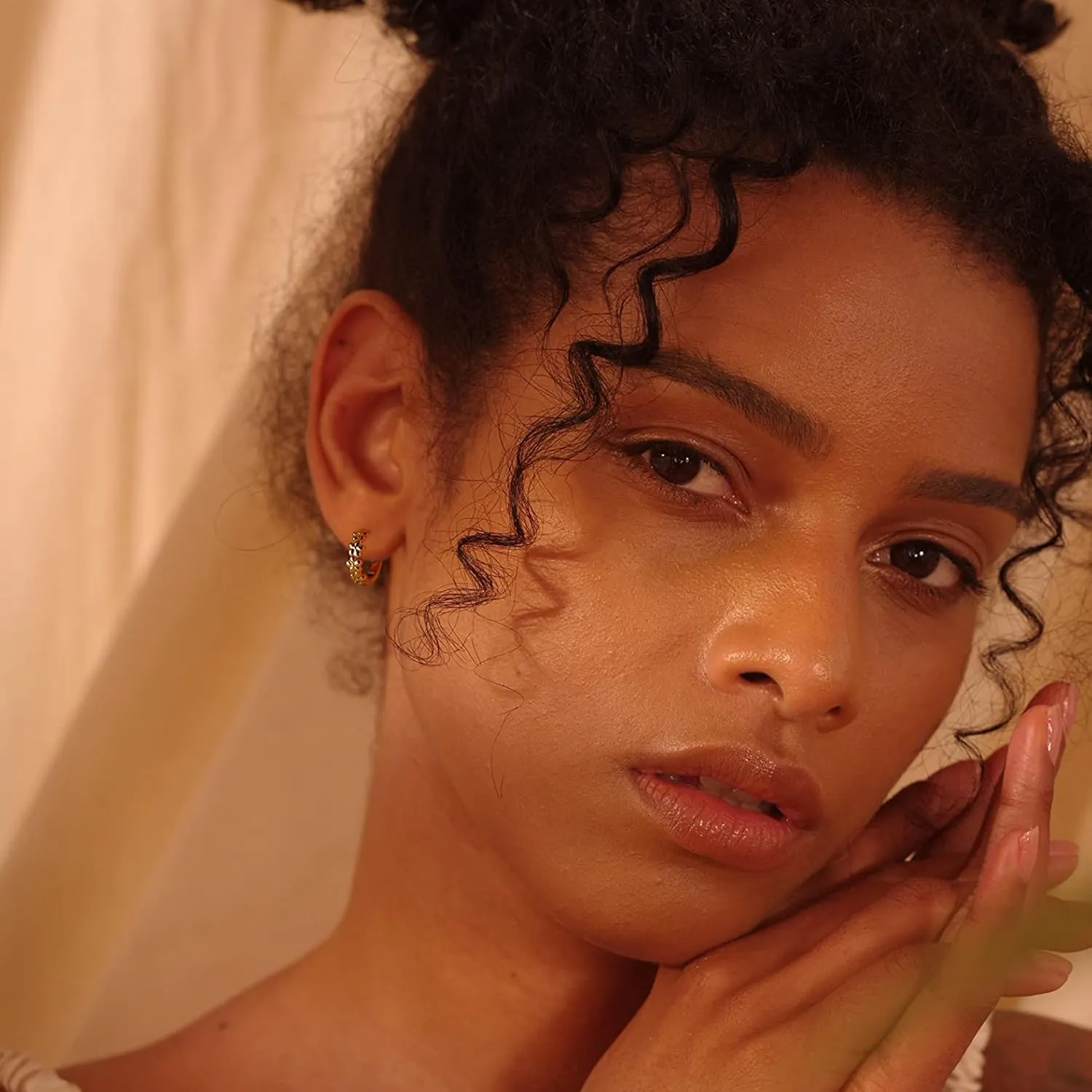 FETTERO 14K Gold Plated Earrings for Women Gold Huggie Hoops Lightweight Small Dainty Hoop Earrings Simple Trendy Hypoallergenic Hoops Jewelry Gift | Cubic Zirconia Huggie Earrings