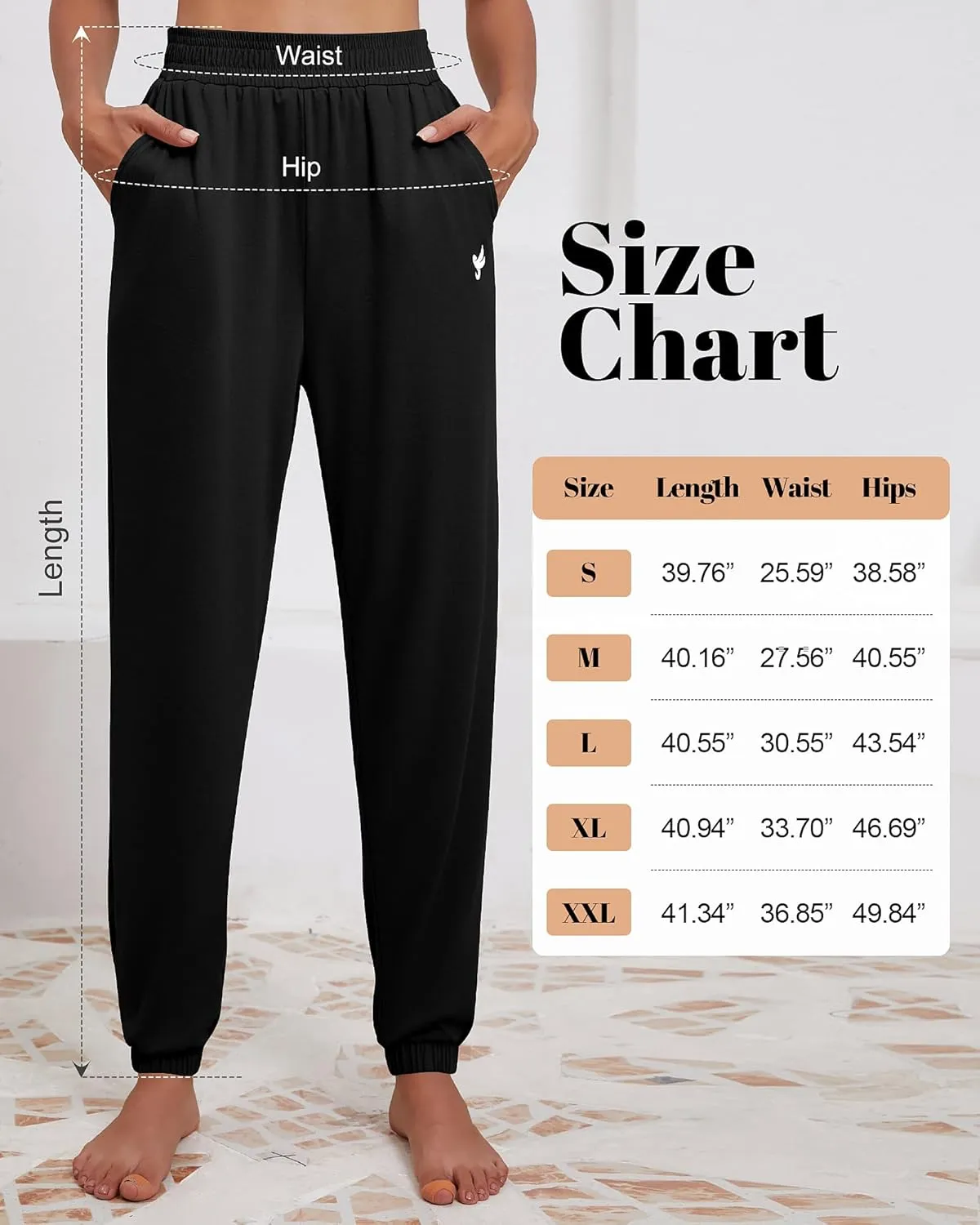 Ficerd 3 Pack Women Sweatpants Trendy Loose Fit Joggers Elastic Sporty Pants Athletic Baggy Lounge Trousers with Pockets