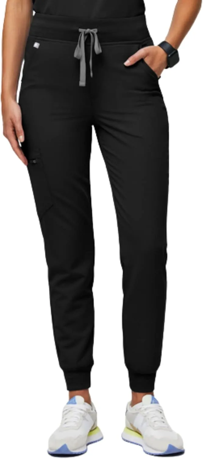 FIGS Zamora High Waisted Jogger Style Scrub Pants for Women  Slim Fit, 6 Pockets, High Rise Yoga Waistband Women Scrub Pants