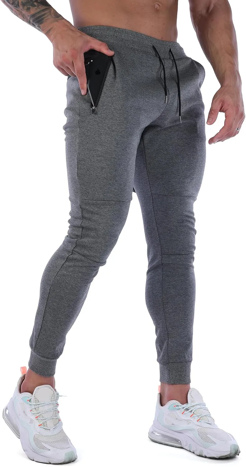 FIRSTGYM Men's Slim Fit Joggers Sweatpants Workout Pants for Gym Running and Bodybuilding