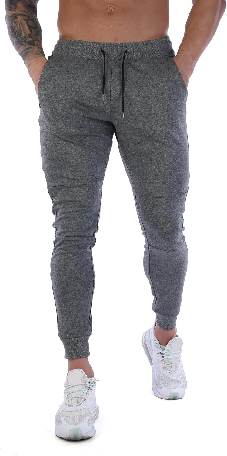 FIRSTGYM Men's Slim Fit Joggers Sweatpants Workout Pants for Gym Running and Bodybuilding