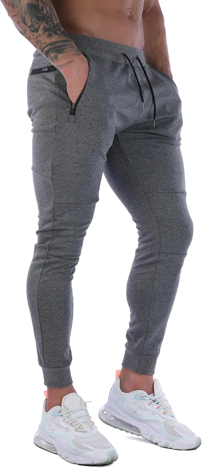 FIRSTGYM Men's Slim Fit Joggers Sweatpants Workout Pants for Gym Running and Bodybuilding