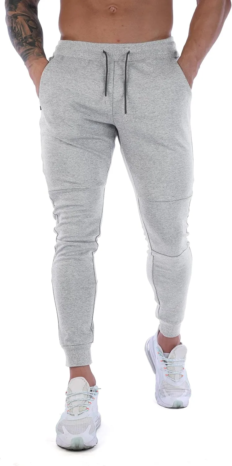 FIRSTGYM Men's Slim Fit Joggers Sweatpants Workout Pants for Gym Running and Bodybuilding