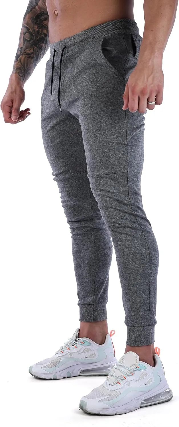 FIRSTGYM Men's Slim Fit Joggers Sweatpants Workout Pants for Gym Running and Bodybuilding