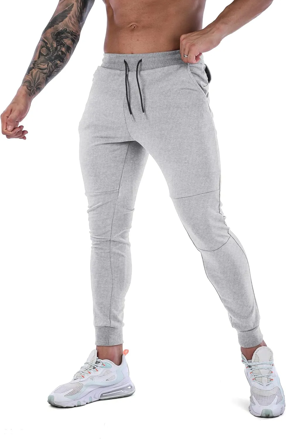 FIRSTGYM Men's Slim Fit Joggers Sweatpants Workout Pants for Gym Running and Bodybuilding