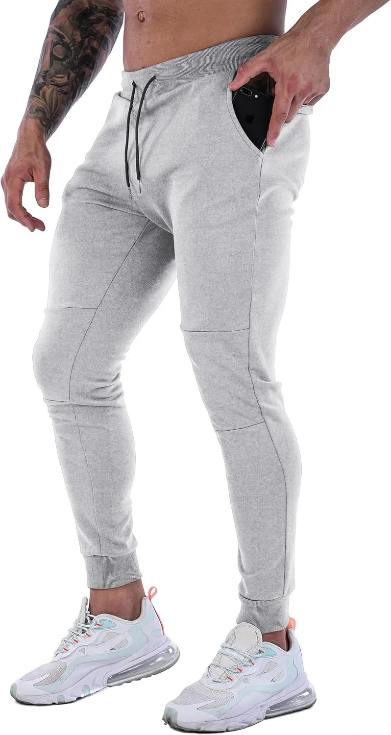 FIRSTGYM Men's Slim Fit Joggers Sweatpants Workout Pants for Gym Running and Bodybuilding