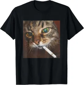 Funny Smoking Cat Meme T-Shirt