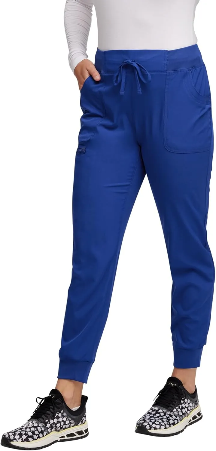 Heartsoul Women's Medical Scrub Jogger Pants Contemporary fit Drawstring waistband Jogger With 5 Pockets - HS030
