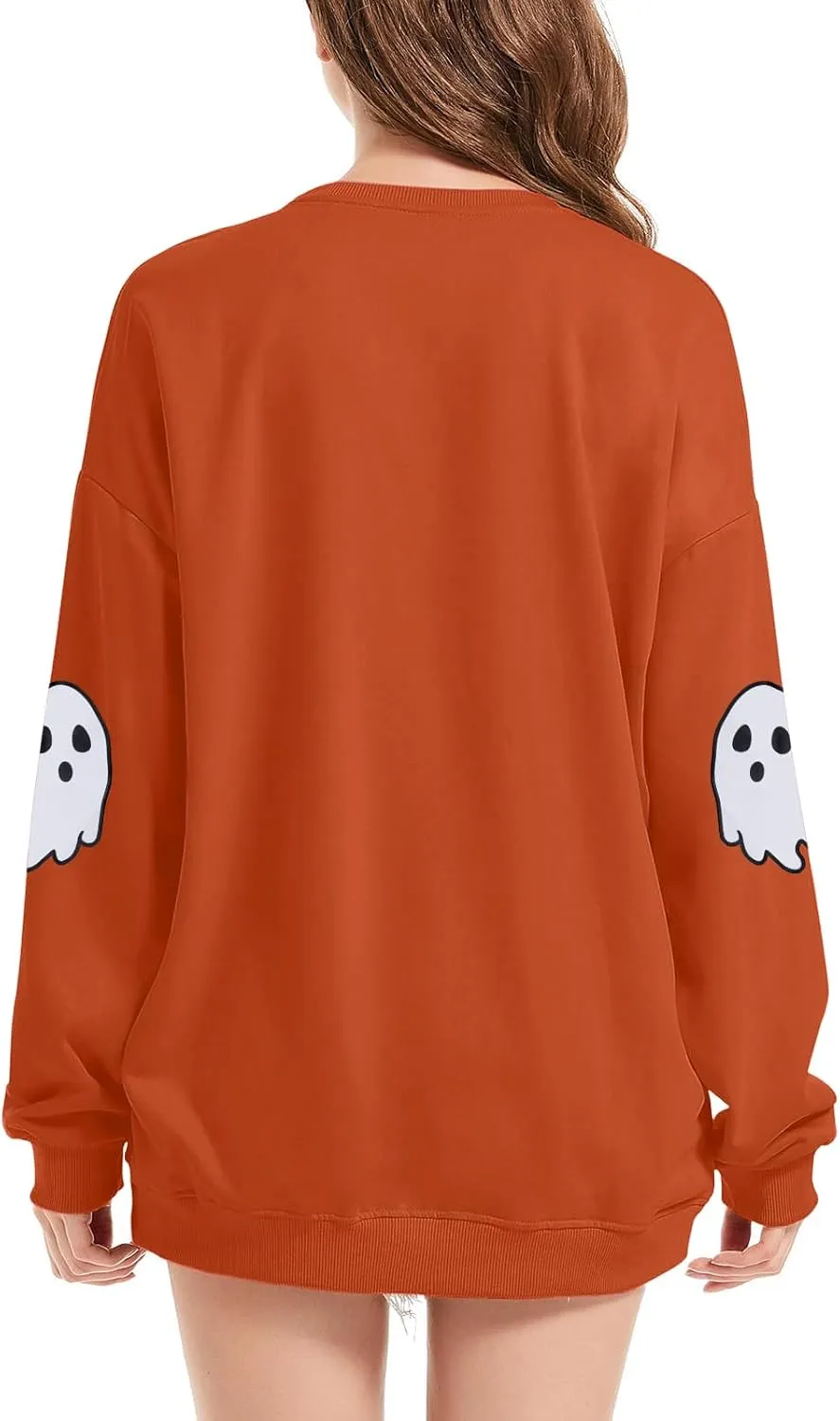 HEBBE Spooky Season Sweatshirts Halloween Ghost Sweatshirt Women - Halloween Graphic Crewneck Tops Casual Sweater