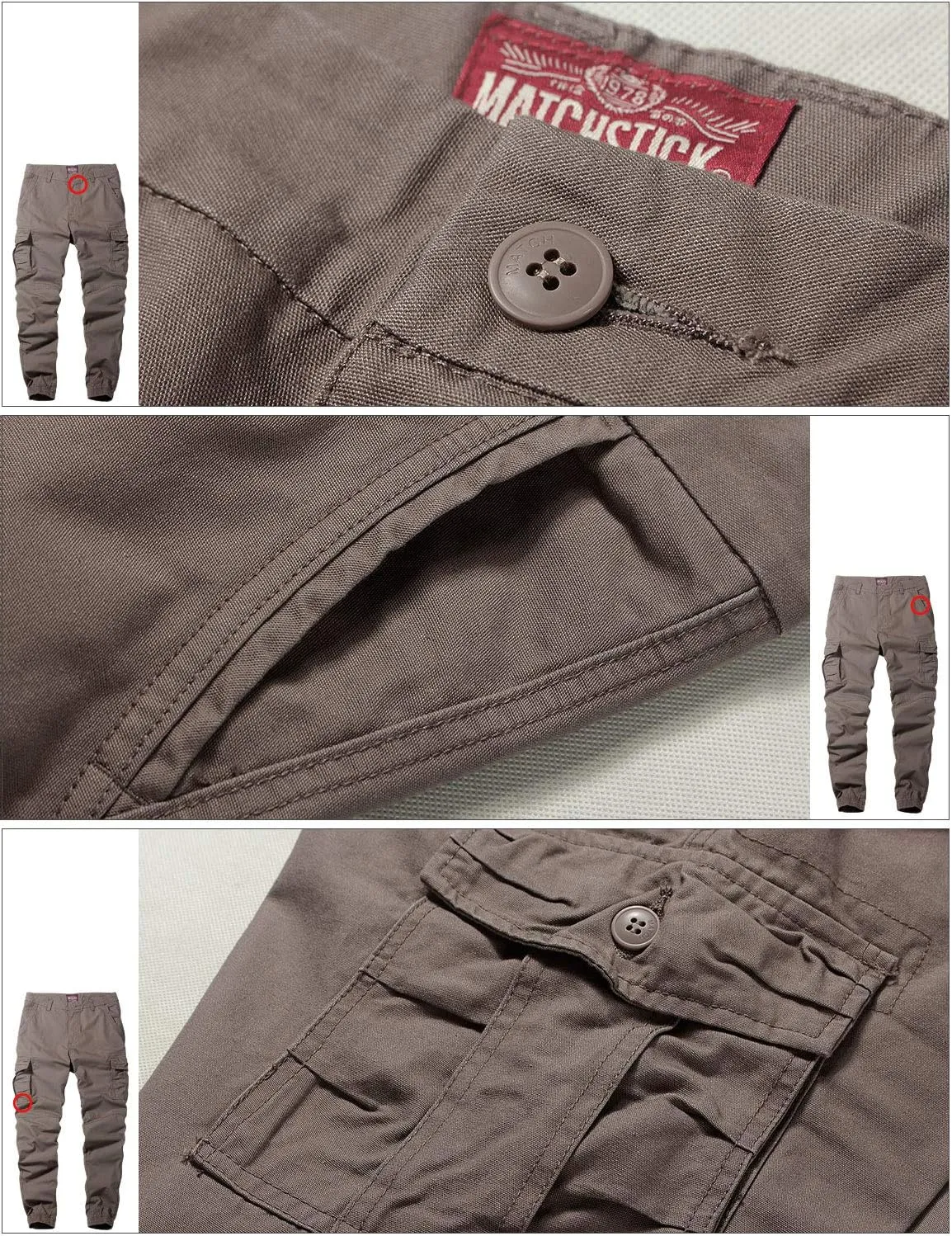 Match Mens Twill Jogger Pants