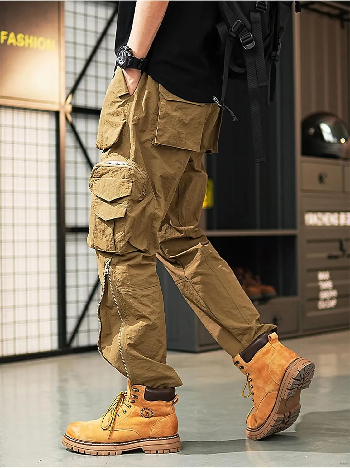 MOKEWEN Men's Jogger Streetwear Jogger Casual Harem Cargo Ankle Harem Pants