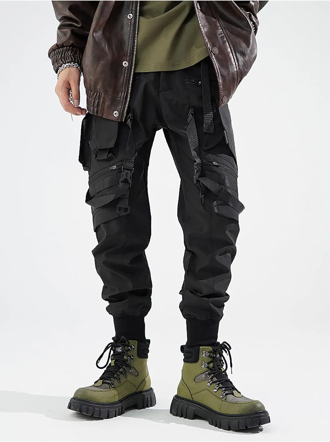 MOKEWEN Men's Jogger Streetwear Jogger Casual Harem Cargo Ankle Harem Pants