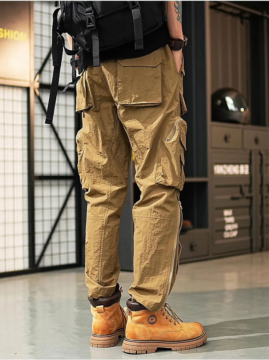 MOKEWEN Men's Jogger Streetwear Jogger Casual Harem Cargo Ankle Harem Pants