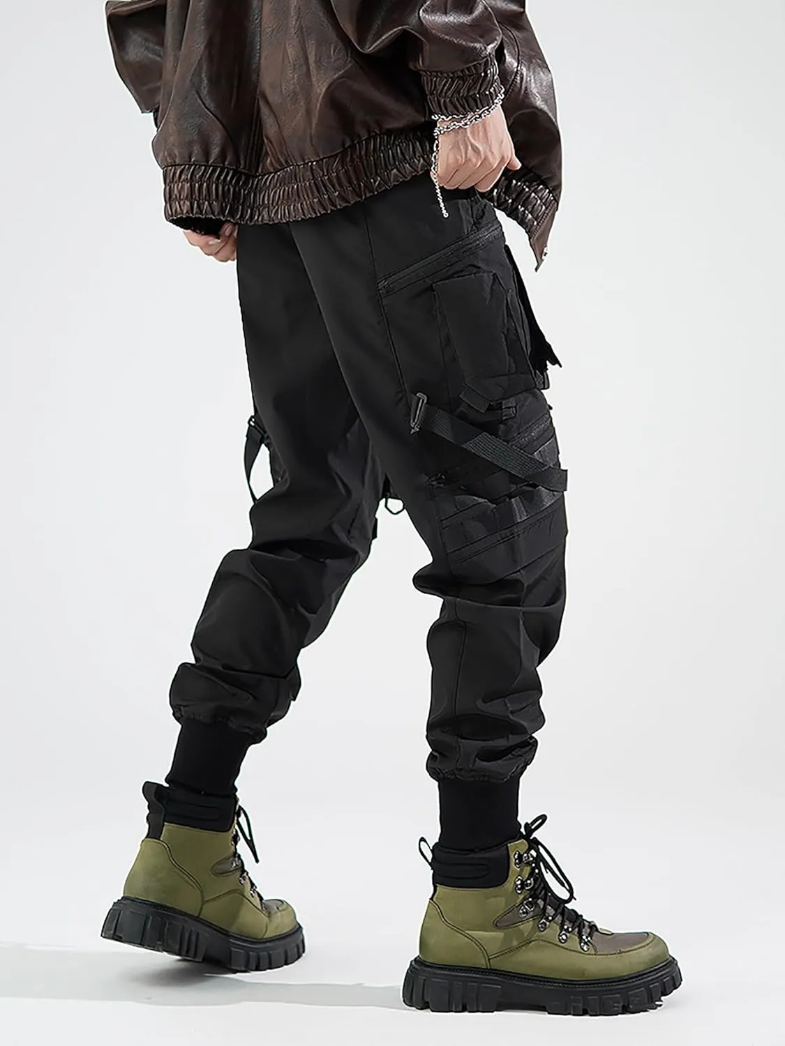 MOKEWEN Men's Jogger Streetwear Jogger Casual Harem Cargo Ankle Harem Pants