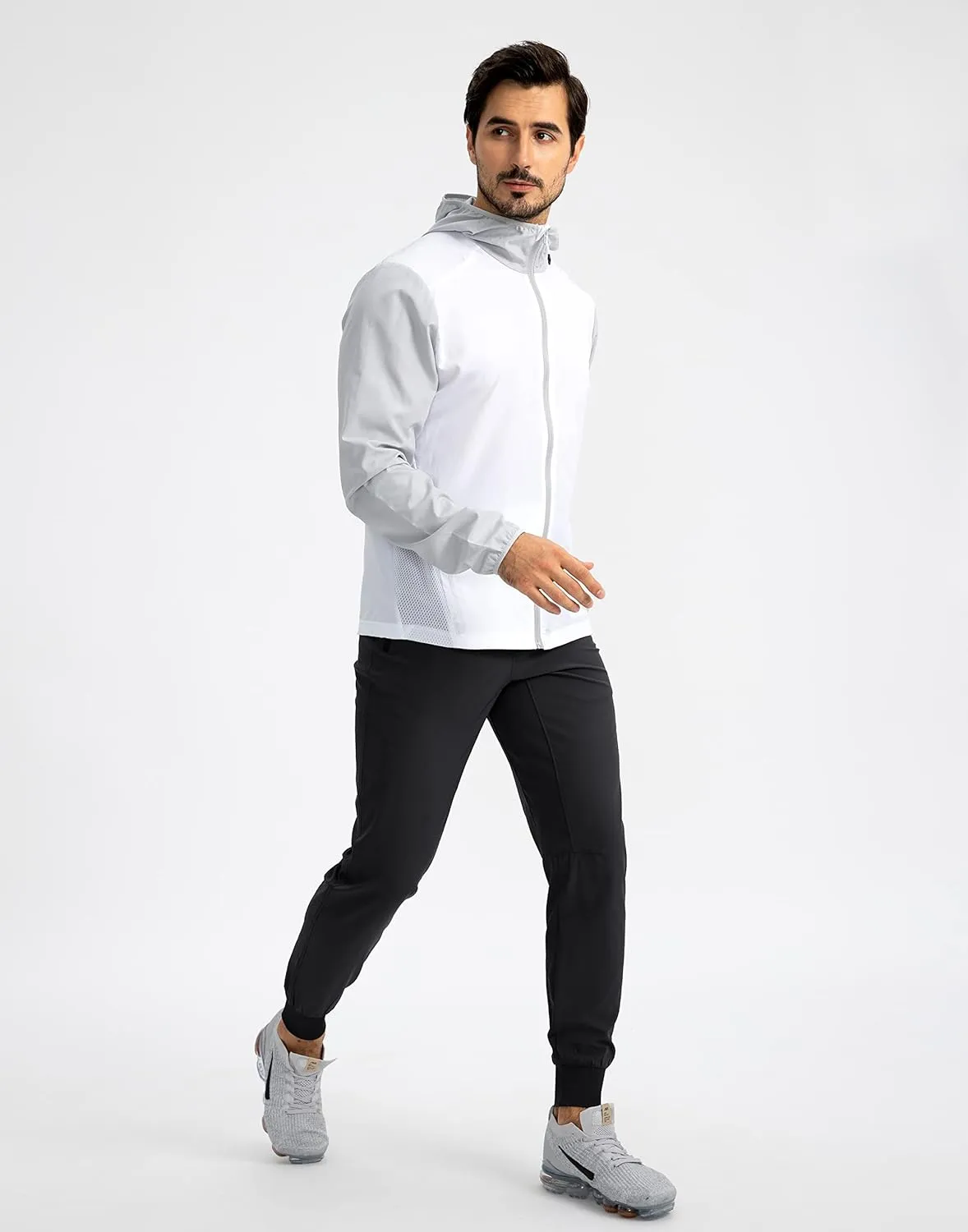 Pudolla Men's Lightweight Jogger Pants Workout Gym Running Pants with Zipper Pockets for Athletic Casual