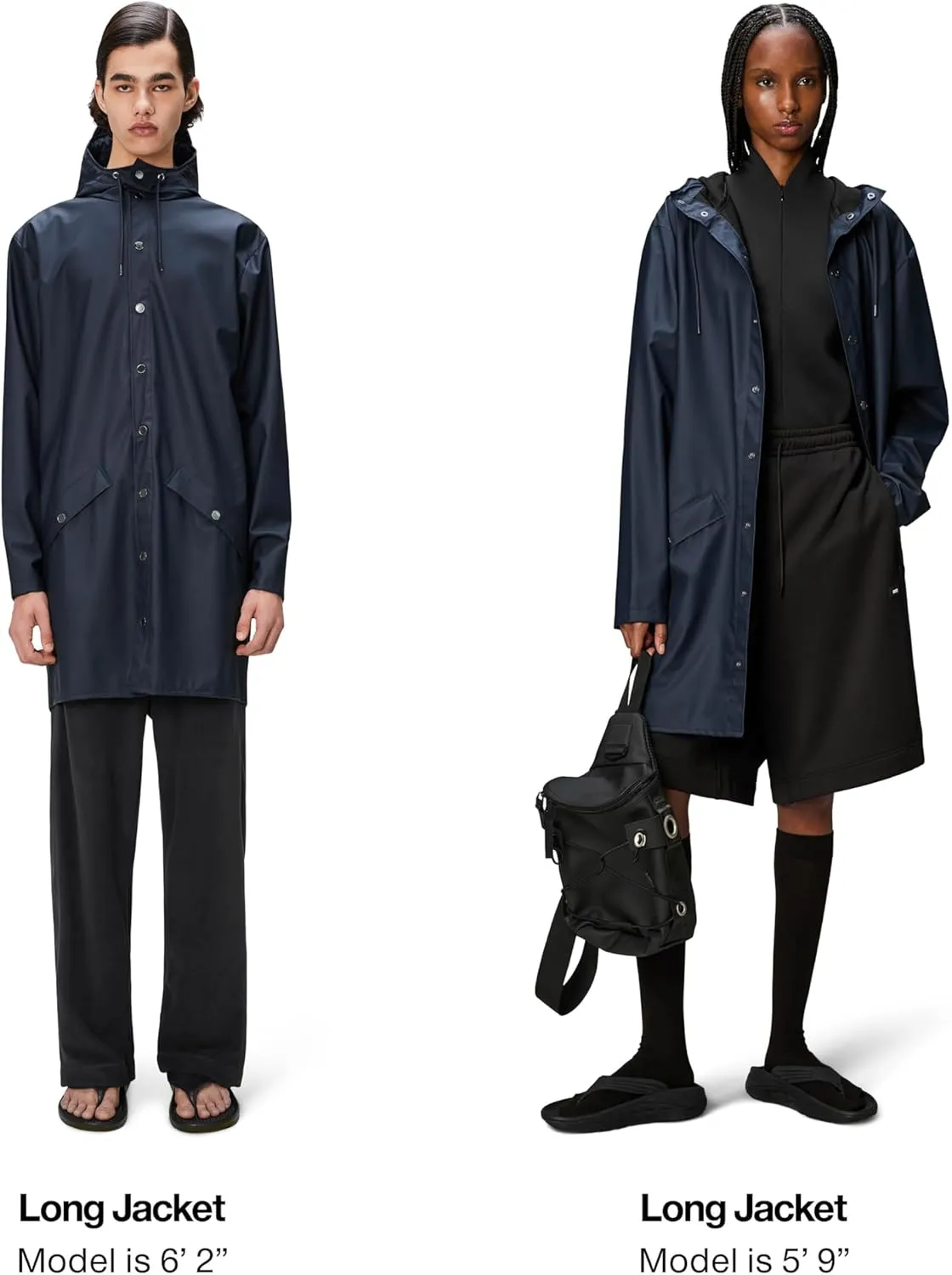 RAINS Long Jacket - Waterproof Jacket for Men and Women - Windproof Lightweight Coat Unisex, 2 Year Product Warranty