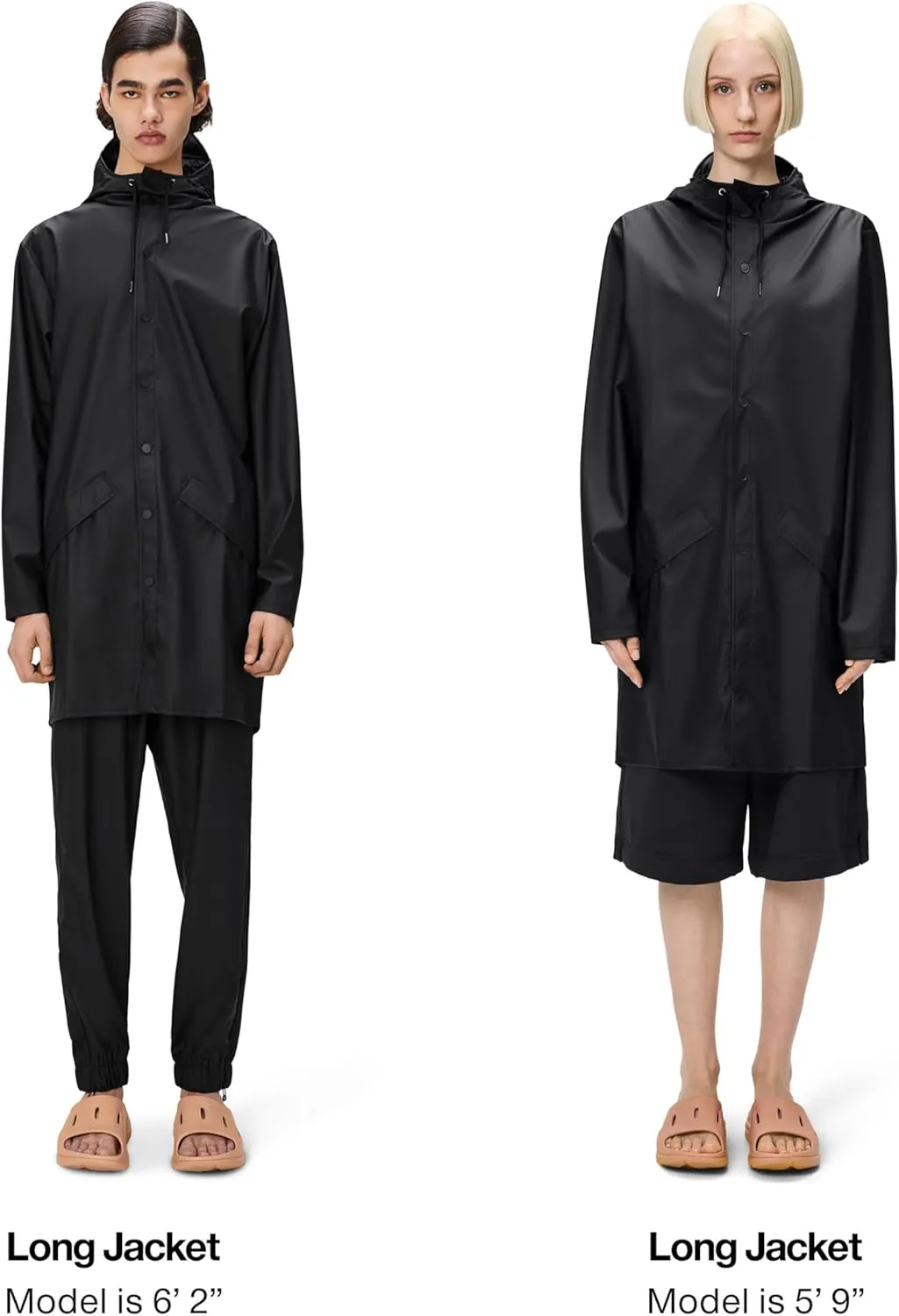 RAINS Long Jacket - Waterproof Jacket for Men and Women - Windproof Lightweight Coat Unisex, 2 Year Product Warranty