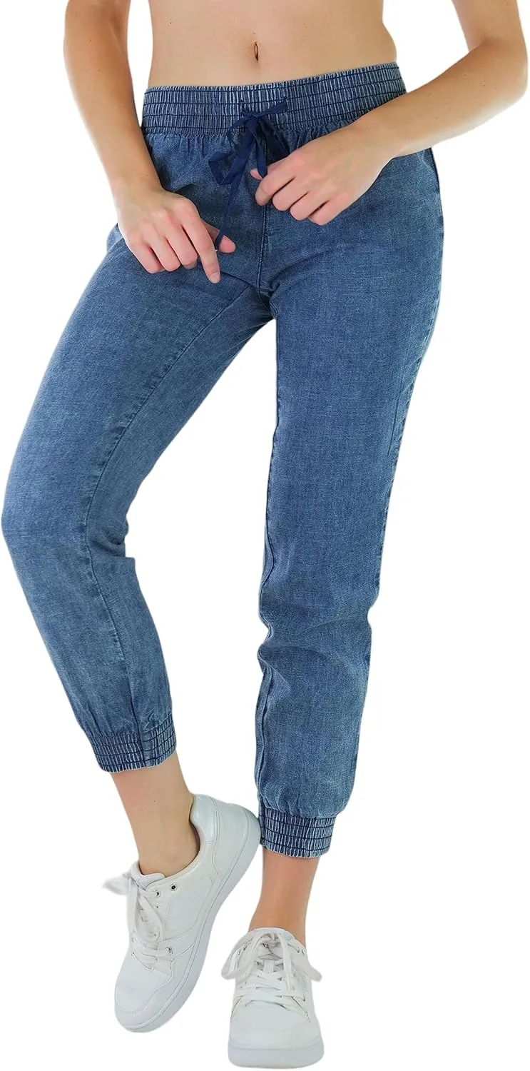 ToBeInStyle Women's Solid Print French Terry Jogger Pants