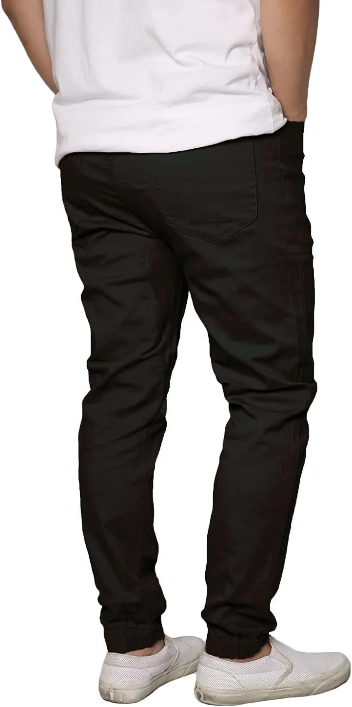 URBANJ Men's Casual Drop Crotch Denim Jogger Pants S-5XL