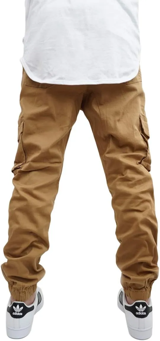 URBANJ Men's Stretch Twill Drop Crotch Jogger Pants S-5XL
