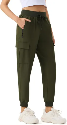 ZENGVEE Women's Quick Dry Hiking Cargo Pants with 5 Pockets Lightweight Athletic Travel Outdoor Joggers Casual Track Pants